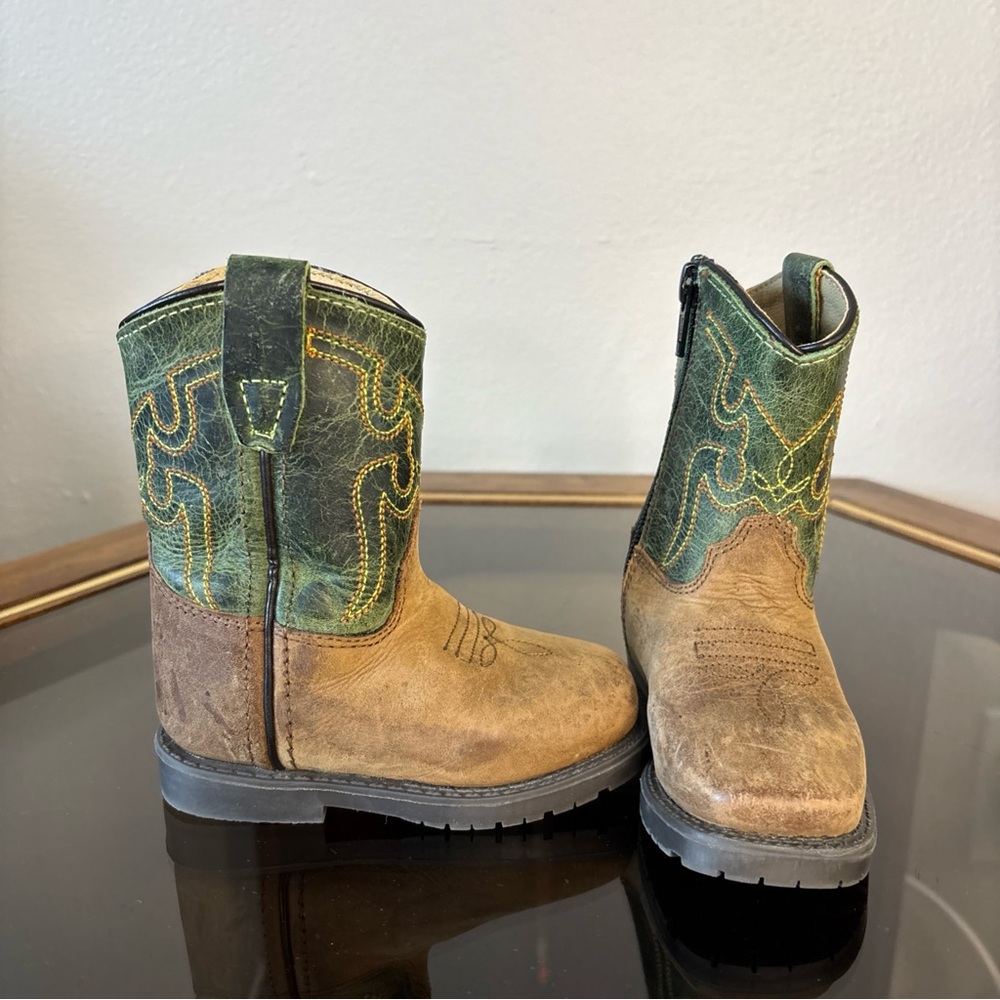 Smoky Mountain Boots Toddlers Monterey Western Brown Green Size 4